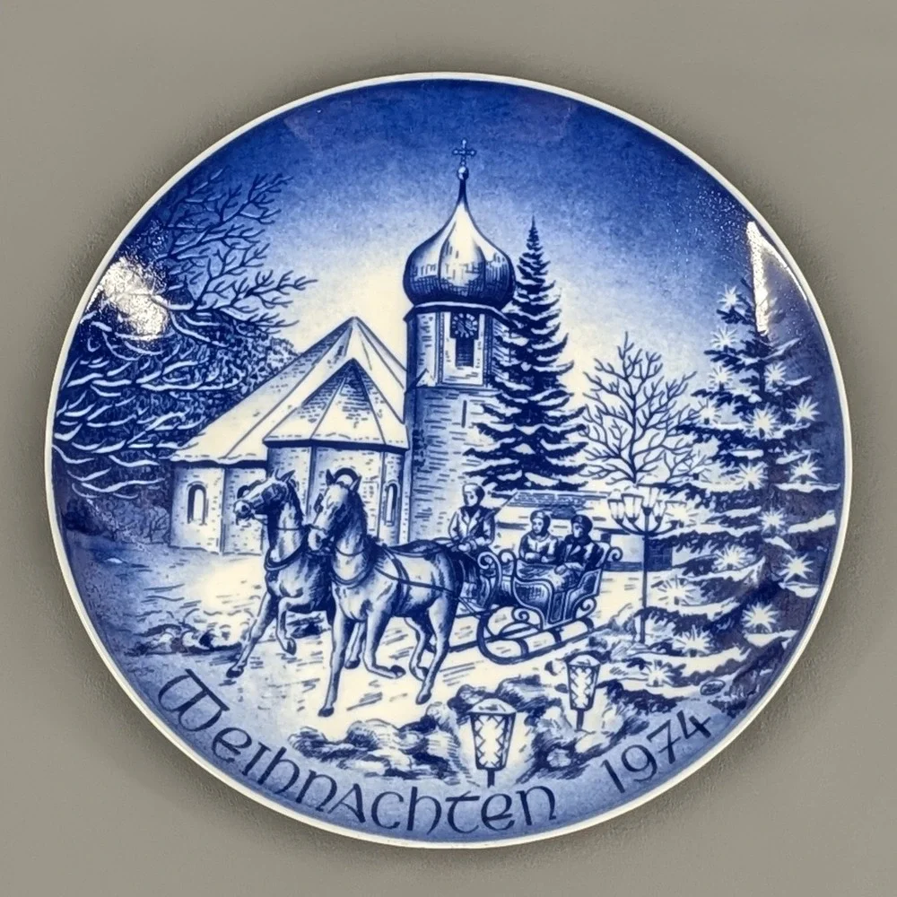 Bareuther Bavaria Christmas 1974 Hinterzarten Black Forest Collector Plate